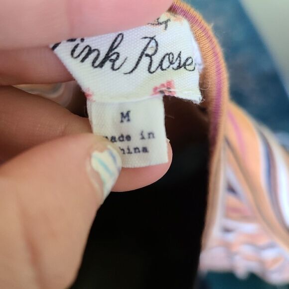 Pink Rose Striped Button Up - Picture 8 of 8